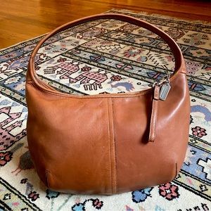 Coach Ergo 9226 Vintage Cognac Brown Leather Shoulder Handbag